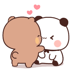 kissing bear
