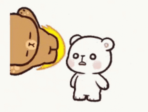 kissing bear